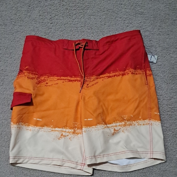 George Red Drop George | Swim | George Red And Orange Mens Swim Board Shorts | Poshmark